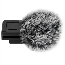 Protetor de vento para sapata fria para câmeras de vlog ZV-E10 ZV-1 II/ZV1/ZVE1, para-brisa peludo com adaptador de montagem para sapata fria.