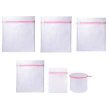 6Pcs Mesh Laundry Washing Bag Protector Bags for Travel Dorm Design for Delicate Clothing