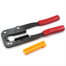 Alicate de crimpagem YTH-214 cinza para cabos FC, ideal para cabos de computador e conectores simples de buzina.