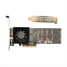 Rozširujúca karta PCle PLX88024 Pcie 4.0 X8 na NVME 4-bitový pevný disk M.2, bez delenia, rozširujúca karta Pcie 4.0 Nvme