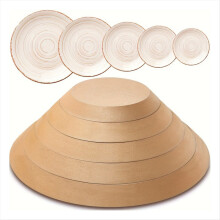 5pcs Wooden Pottery Mold Set Versatile Sizes for Ceramic and Clay Crafting Round Slump Molds for Handbuilding