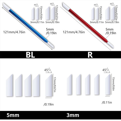 Metal Cleaning Stick Model Tool Panel Line Eraser Tips Stick for Model Kits with 3mm and 5mm Replaceable Tips Wipping B 2