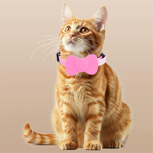 Coleira GPS Inteligente para Animais de Estimação com Rastreador GPS, Compatível com iOS e Android, À Prova D'Água e Rosa. 2