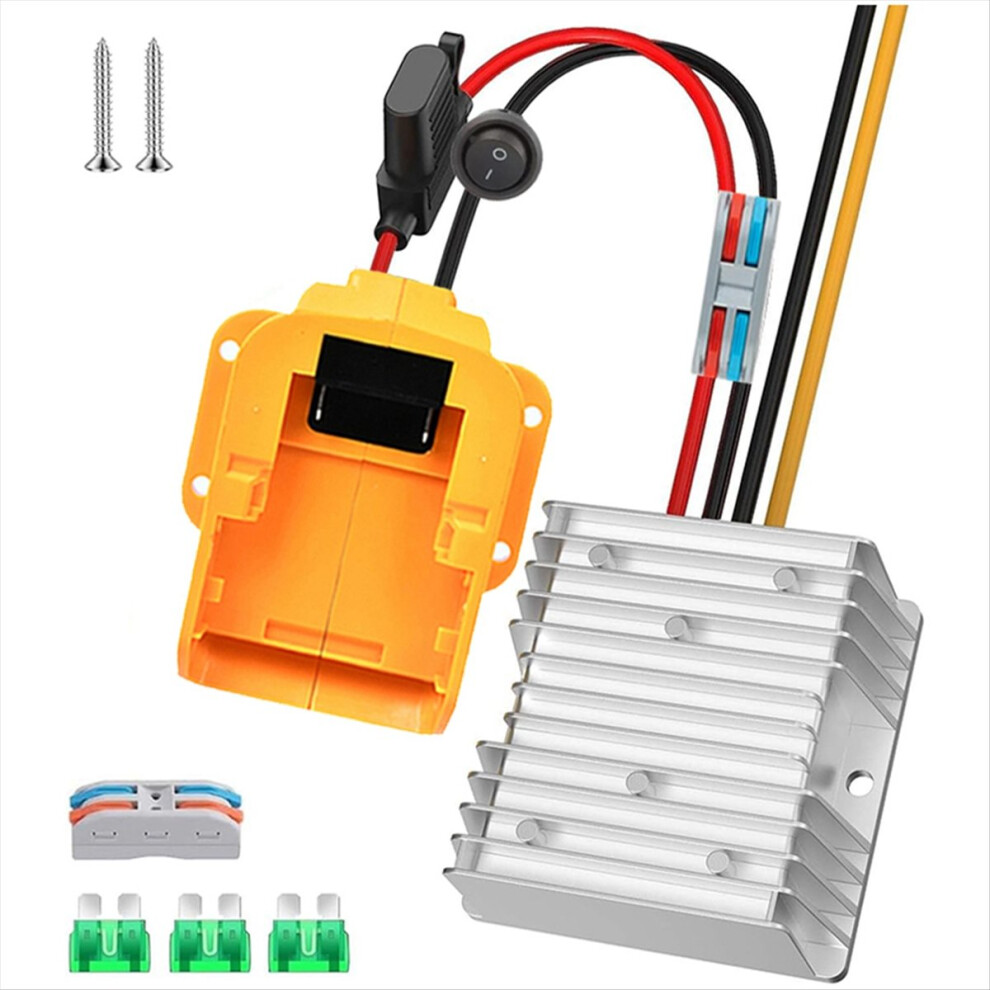 20V To 12V Step-Down Converter For 20V Power Wheel Battery Adapter Dc 12V 20A 240W Buck Converter With Fuse 4853264229283