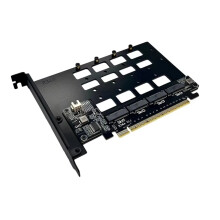 R34A PCIE 5.0 Gen5 X16 na 4-portovú kartu M.2 NVMe rozširujúca karta pre pevný disk 128 Gb/s rozširujúca karta na 4 disky