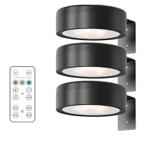3 stuks op batterijen werkende magnetische led-schilderlamp met afstandsbediening, dimbare timer, 3 verlichtingsmodi, kunstdisplaylamp