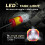 3Pieces LED Screwdriver Bit Magnetizer Ring, ABS Plastic Bit Magnetizer/Demagnetizer for 1/4 Shank , Strong Magnetism 3