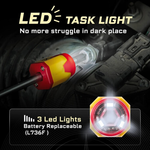 3Pieces LED Screwdriver Bit Magnetizer Ring, ABS Plastic Bit Magnetizer/Demagnetizer for 1/4 Shank , Strong Magnetism 2