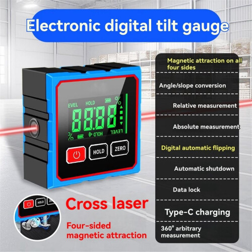 Level Meter High Measuring Instrument Angle Measurement Slope Meter Digital Display Inclinometer 1