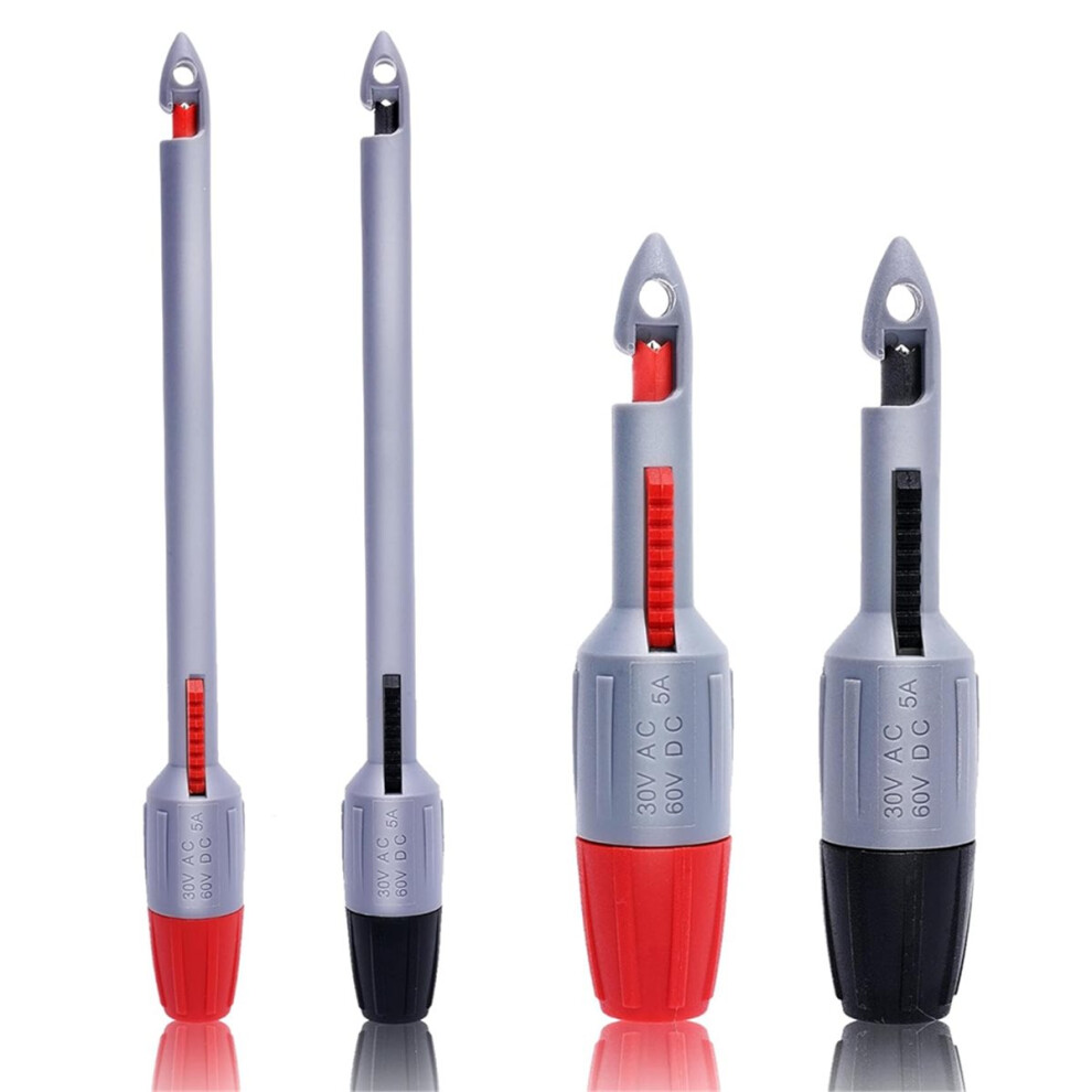 4Pcs Wire Piercing Probe,Insulation Piercing Clip Set For Multimeter Voltage Testing Detect Automobile Circuit 4Mm 4851434153901