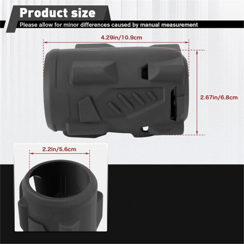 Bota de proteção contra impacto 49-16-2854 para chaves de impacto curtas de 1/2 e 3/8 polegadas, modelos 2854-20, 2855-20 e 2855P-20. 2