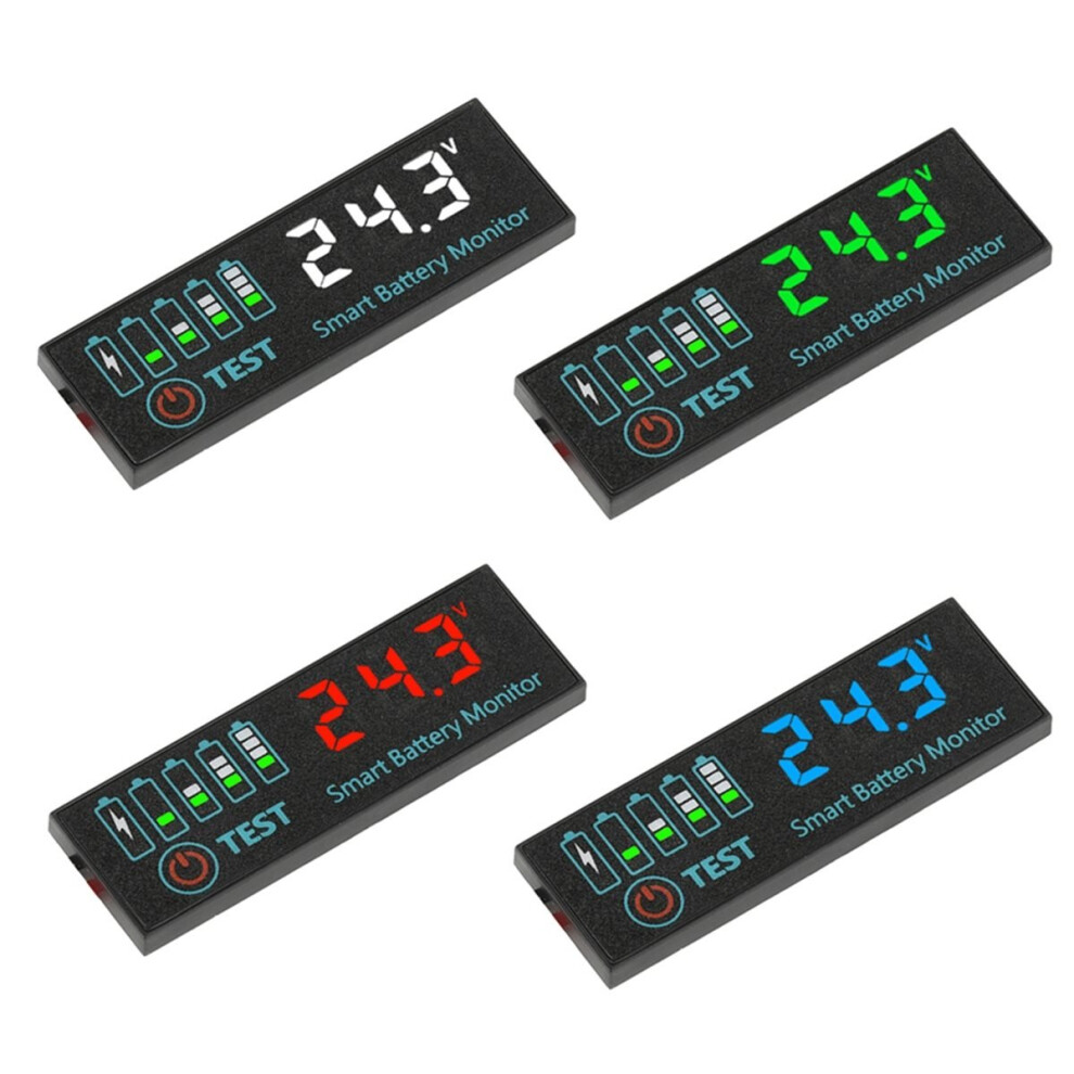 Dc 7-55V Voltmeter Voltage Tester Hd Led Indicator 3S-12S Volt Meter For Acid Battery/Lithium-Ion Power Display Light 4851434145159
