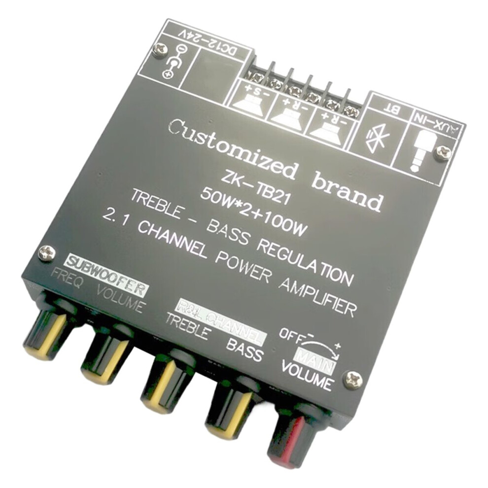 High Power Tpa3116 2.1 Channel Bluetooth 5.0 Digital Power Amplifier Board Hifi Subwoofer 2X50w+100W Power Amplifier 4851434153048