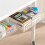Storage Table Shelf Storage Box Pull Out Storage Box Hanging Under Desk Drawer Large Capacity Undertable Drawer White 4