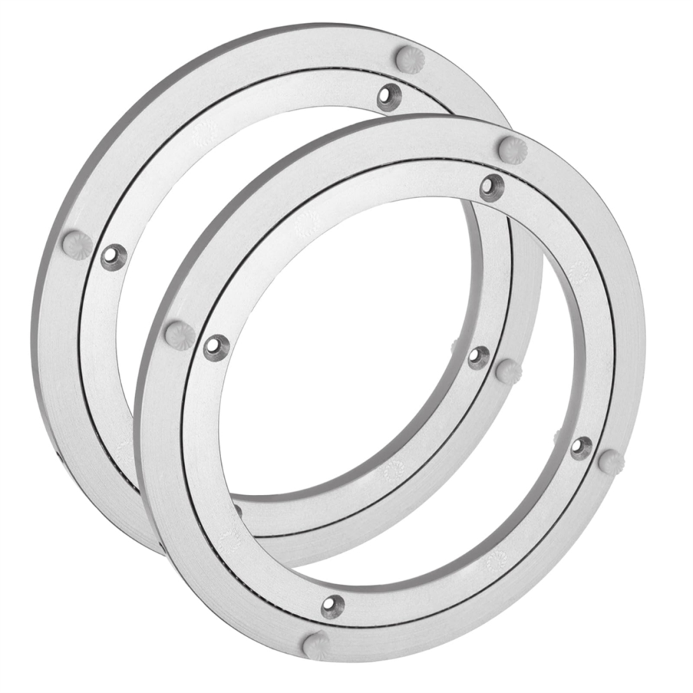 2 Pcs 8 Inchs Lazy Aluminum Bearing Lazy Rotating Turntable Bearing Swivel Plate Hardware,For Dining-Table 4851434195215