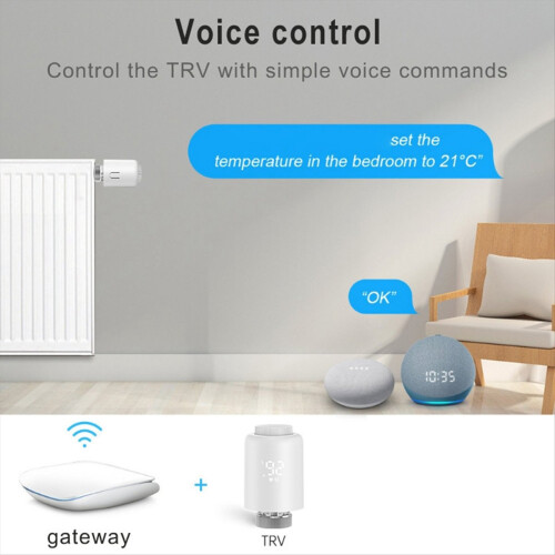 Tuya Wireless ZigBee Temperature Control Valve Radiator Actuator Intelligent TRV Temperature Control Valve 4 Pack 2