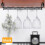 2Pcs Adjustable Wine Glass Rack Under Cabinet, Punch-Free 3 Rows Stemware Holder 3