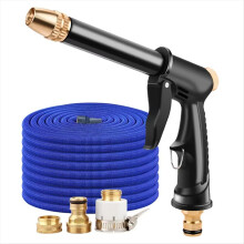 Tuyau d'arrosage extensible et flexible de haute qualité avec buse haute pression pour nettoyeur haute pression et lavage de voiture.