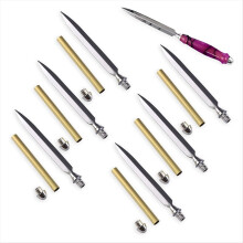 Letter Opener Project Kit - Chrome Finish, 6 Pieces, Pack for Making Office Classroom Supplies DIY