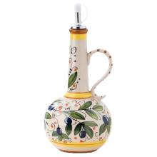 Keramische olijfolie dispenser fles 23oz, olijfolie dispenser fles keramiek, roestvrijstalen tuit keramische olie dispenser
