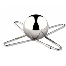 Spherical Coffee Beverage Cooling Tool Reusable Frozen Coffee Ice Balls Stainless Steel Stand Espresso Freezer Ball