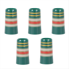 5 stuks golfijzerhulzen, kleurrijke gestreepte golfijzerhulzen voor 9,5 x 25 x 13,7 mm ijzeren schachten, golfuitrusting B