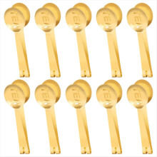 10Pack Tea Bag Squeezer Tongs Sturdy Tea Filter Spoon Safe Strainer Tongs Holder Easy to Use Metal Spoon Mini Sugar Clip