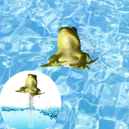 Termômetro flutuante em formato de sapo para piscinas, spas e piscinas internas. 1