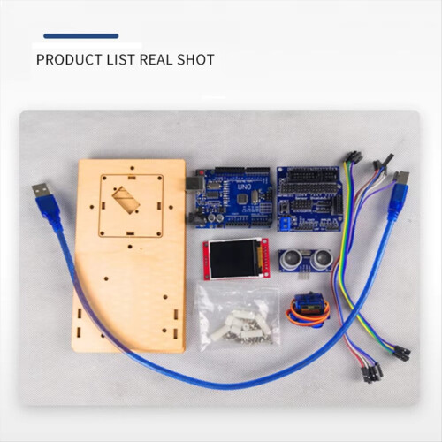 Kit DIY para Robô de Detecção Estudantil R3 com Tela TFT LCD de 1,8 Polegadas, Ultrassônico, Radar e Programação. 1