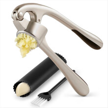Garlic Pusher Set Manual Garlic Pusher for Kitchen Manual Garlic Peeler Set for Home Rust-Proof Garlic Pusher