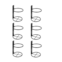 Wine Wall Holder, 6 Pack Wall Mounted Wine Rack, Metal Wine Bottle Display Holder for Wine Storage Wall Wine Theme Decor
