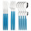16Pcs Blue Silver Dinnerware Stainless Steel Cutlery Set Knife Tea Spoon Dinner Flatware Set Kitchen SilverwareTableware 1