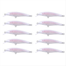 10 stuks DIY ongeverfde blanke aasminnows 8,5 cm holografische rateldraad door het lichaam voor aangepaste vislokmiddelen