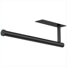 Paper Towel Holder Under Cabinet, Self-Adhesive,No Drilling, Stainless Steel, Wall-Mounted for Kitchen, Home, RV Black
