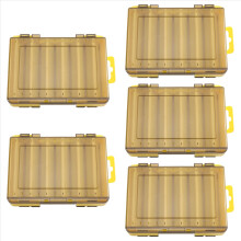 5pcs Fishing Box Compartments Fishing Accessories Lure Hook Boxes Storage Double Sided High Strength Fishing Tackle Box