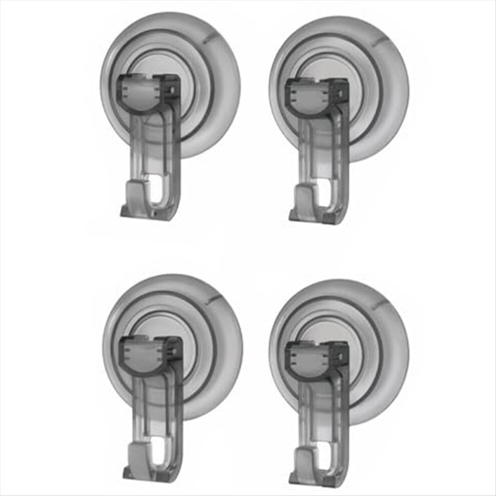 Shower Hooks Suction Cup, Heavy Duty Suction Cup Hooks For Towel, Loofah (4Pack) Waterproof Hook Grey 4851434116623