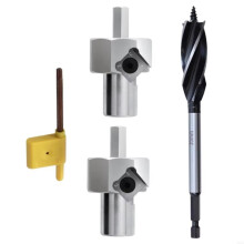 Bankhund-Lochfasenreibahle aus Aluminiumlegierung, 20 mm + 19 mm Schaftdurchmesser, für Holzbearbeitung, Formgebung und elektrische Bohrmaschinen