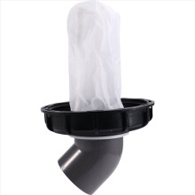 IBC Ton Pail Accessoires Ton Pail Plastic met Filter Ton Pail Deksel DN150 Zwart DN150-165MM 45 Graden
