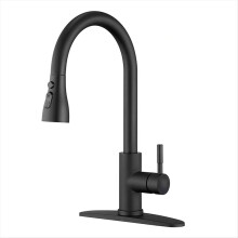 Faucet Stainless Steel Kitchen Sink Faucet, Matte Black Kitchen Faucet Single Handle High Arc Utility Sink Faucet