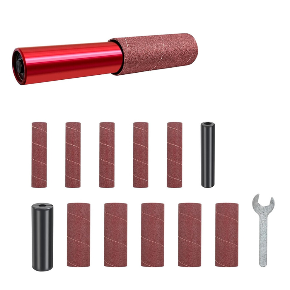 Spindle Sander Adapter For Power Drill, Handheld Rubber Sanding Drum, Hexagonal Attachment For Power Drill Chuck 4851434123638