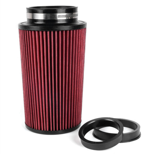 Car Air Filter Modification High Flow Intake Car Cold Air Intake Air Filter Purification Pipe Modification Red 1