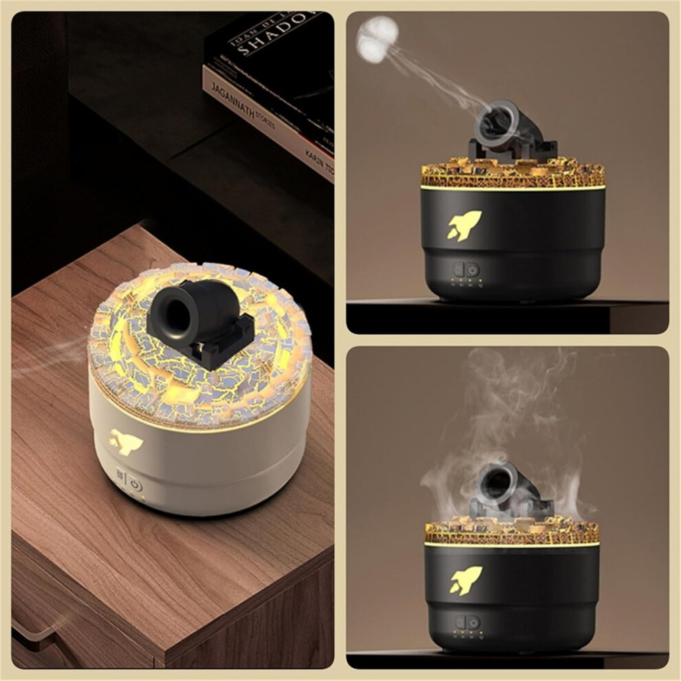 2PCS Mini Cannon Humidifier Aroma Diffuser with 2 Modes 7 Colors LED Timesr and Adjustable Settings Turret Humidifier B-image-OPC-PN7HW2R-NEW