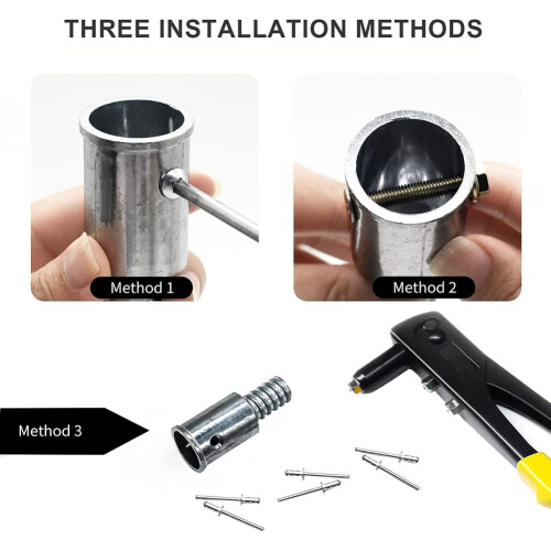 Thread Tip Replacement,Ultra Threaded Tip Repair Kit 1 Inch Extension Pole Adapter Tips for Mop Broom Brush 2set 2