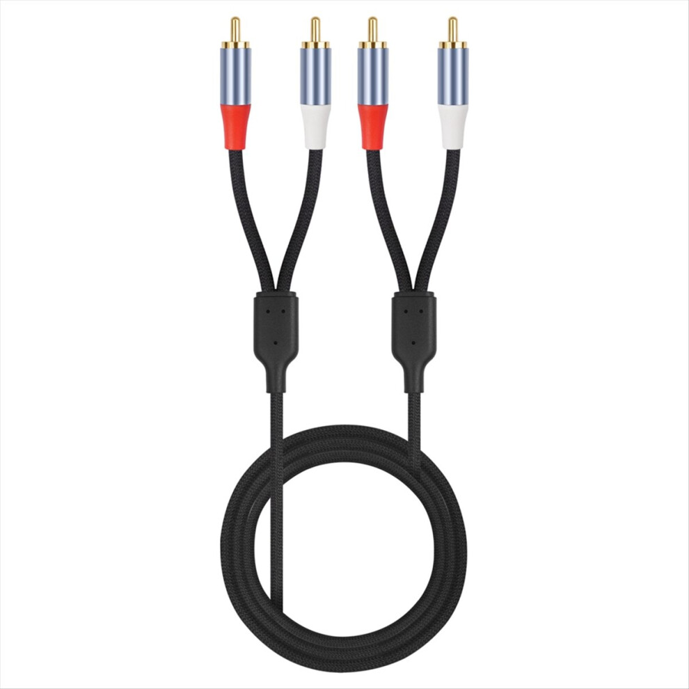 Cable Male To Male Braided Shielded Audio Cable For Home Theater, Hdtv, Amplifiers, Speakers 100Cm Gold 4851434133927