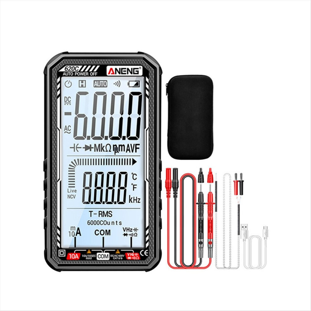 620C Smart Multimeter Digital Voltmeter Ac Current Voltage Tester 6000 Counts Resistance Frequency Capacitor Measurement 4851434124314