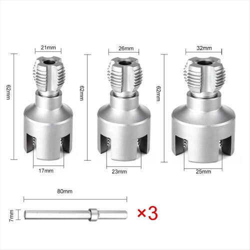 Pipe Thread Cutting Tool Integrated Internal & External Pipe Threading Tool Electric Drill for PVC Pipe Threader Kit 1
