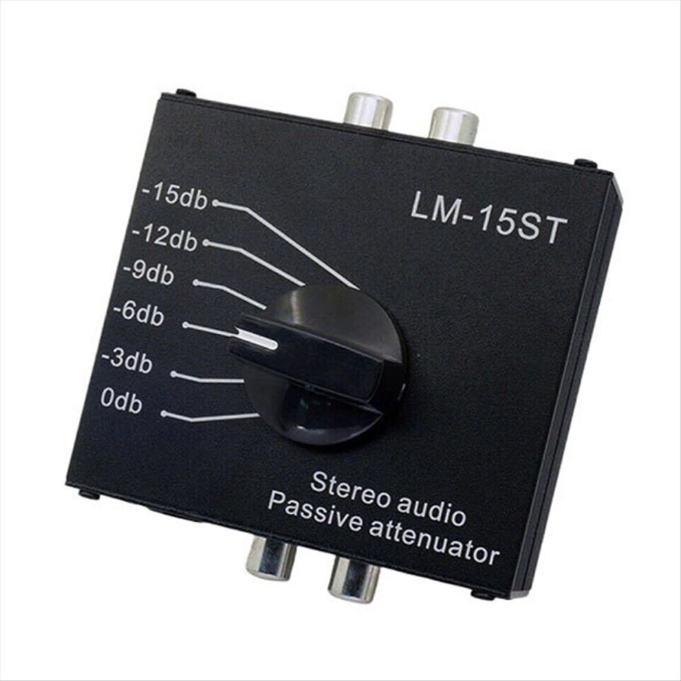 Stereo Audio Passive Attenuator Compatible 3.5Mm 6.35Mm Interface Six Switch Modes 0Db -3Db -6Db -9Db -12Db -15Db 4851434134436