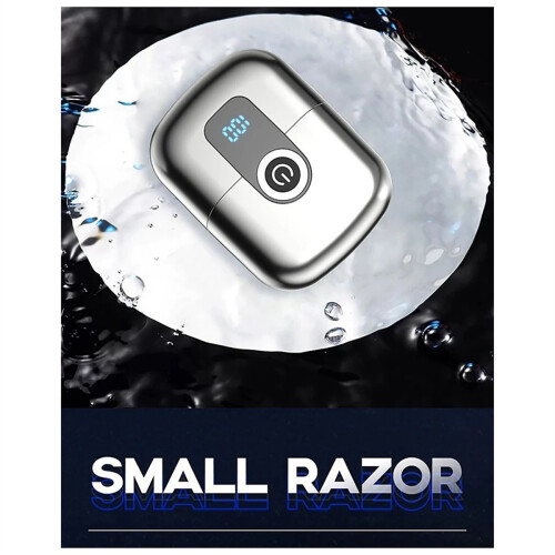 Barbeador Elétrico Masculino com Cabeça Magnética, Mini Portátil, Dupla Cabeça e Visor Digital 2
