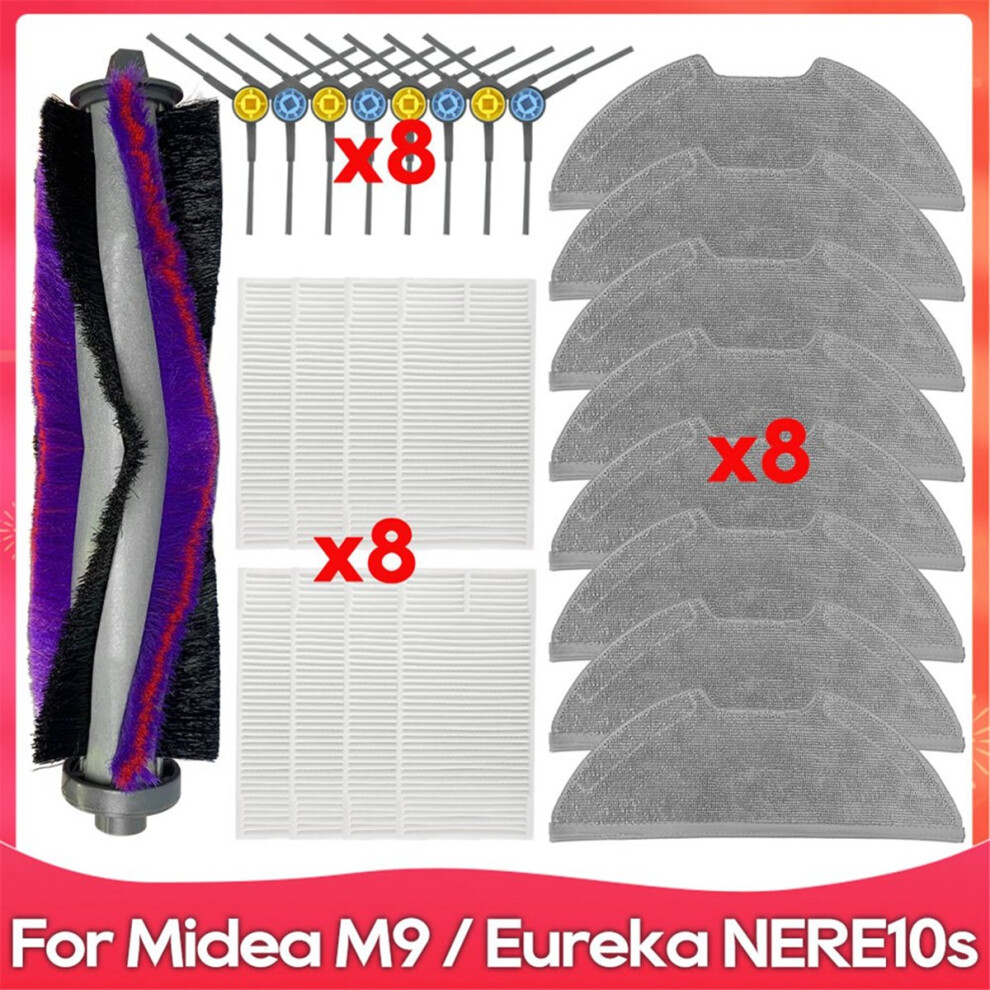 For M9 / E20 Plus / Nere10s E10s / Obode A8 Spare Parts Accessories Main Side Brush Filters Mop Cloth 4851434138588