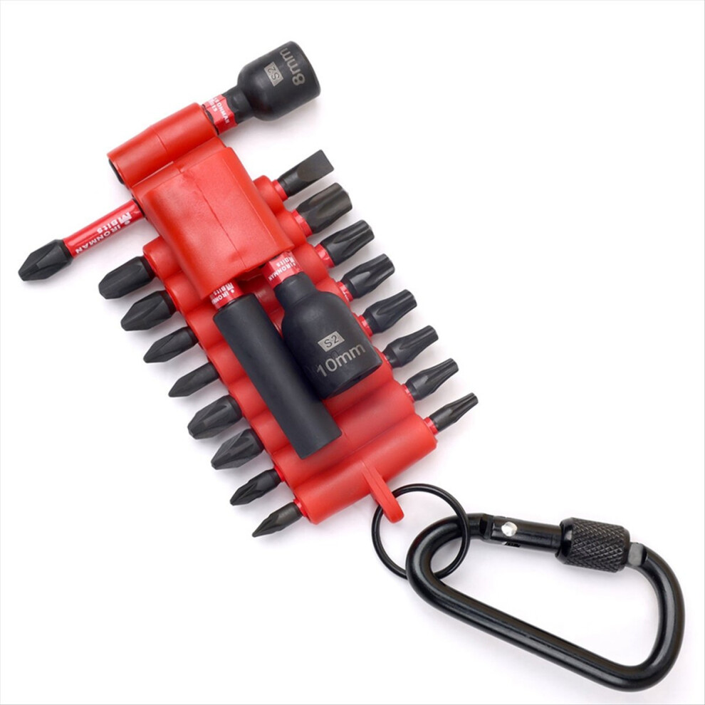20Pcs Electric Screwdriver Head Set Pozi Slotted Plum Screwdriver Bit Set S2 Steel Impact- Storage Set 4851434142011